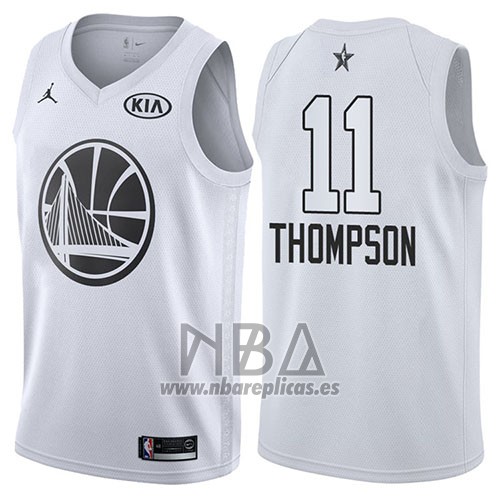 Camiseta All Star 2018 Golden State Warriors Klay Thompson NO 11 Blanco